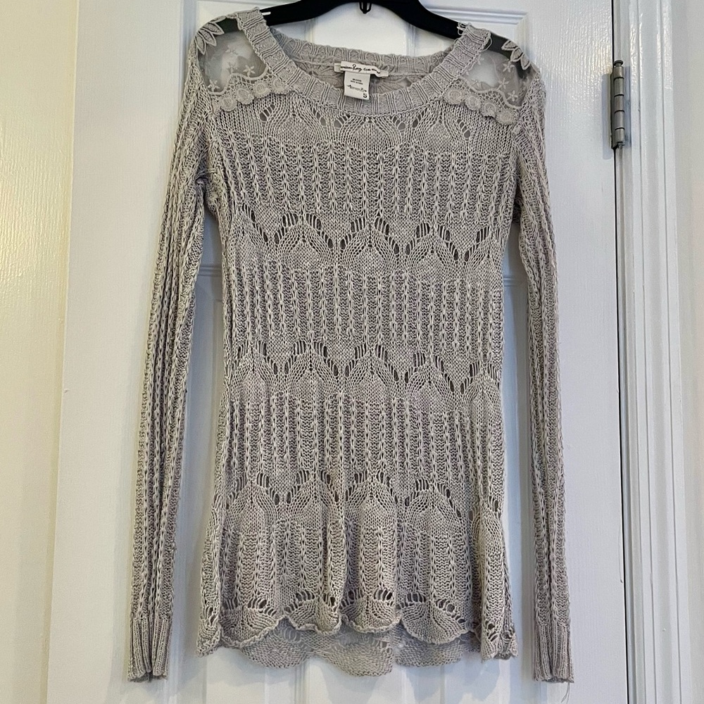 Cable-knit Lace Sweater